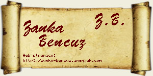 Žanka Bencuz vizit kartica